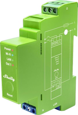 Shelly Pro Dimmer 1PM Kalapsín relé Bluetooth, Wi-Fi
