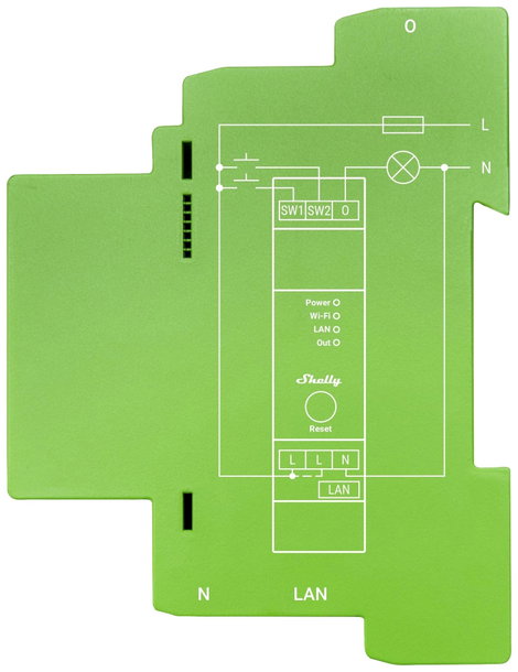 Shelly Pro Dimmer 1PM Kalapsín relé Bluetooth, Wi-Fi 2. kép