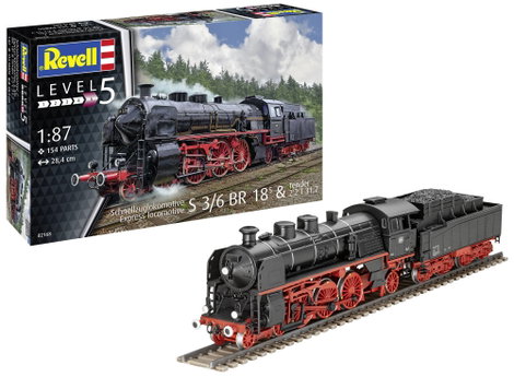 Revell 02168 S3/6 BR18 Mozdony építőkészlet 1:87 2. kép