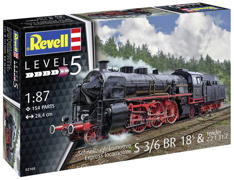 Revell 02168 S3/6 BR18 Mozdony építőkészlet 1:87 3. kép