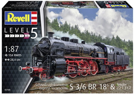 Revell 02168 S3/6 BR18 Mozdony építőkészlet 1:87 4. kép