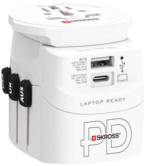 Skross 1.302474 Úti adapter Pro Light USB AC45PD World 3. kép