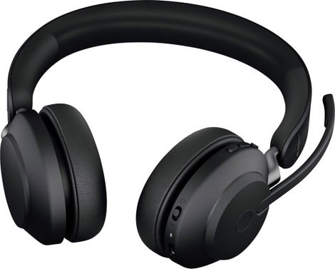 Jabra Evolve2 65 UC Telefon On Ear headset Bluetooth® Stereo Fekete Hangerő szabályozás, Elemtöltés 2. kép