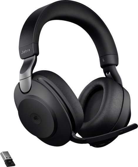 Jabra Evolve2 85 MS Telefon Over Ear headset Bluetooth®, Vezetékes Stereo Fekete mikrofon zajelnyomá