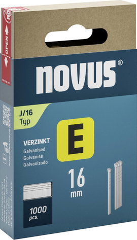 Szegek E típus J 16mm 1000 db Novus Tools 044-0089