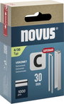 Keskenyhátú tűzőkapocs - Typ 4 1000 db Novus Office 042-0806 Méret (H x Sz x Ma) 30 x 6.1 x 30 mm bélyegkép