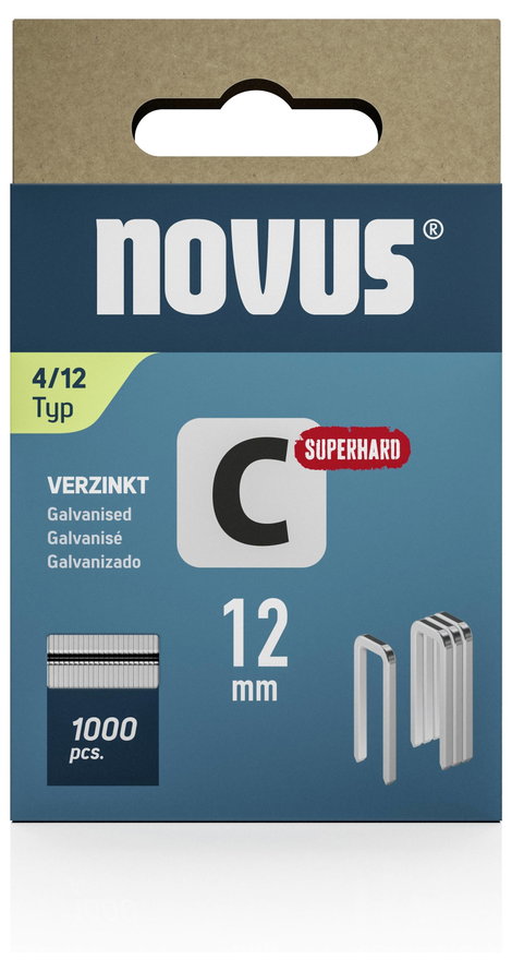 Keskenyhátú tűzőkapocs - Typ 4 1000 db Novus Office 042-0800 Méret (H x Sz x Ma) 12 x 6.1 x 12 mm 2. kép