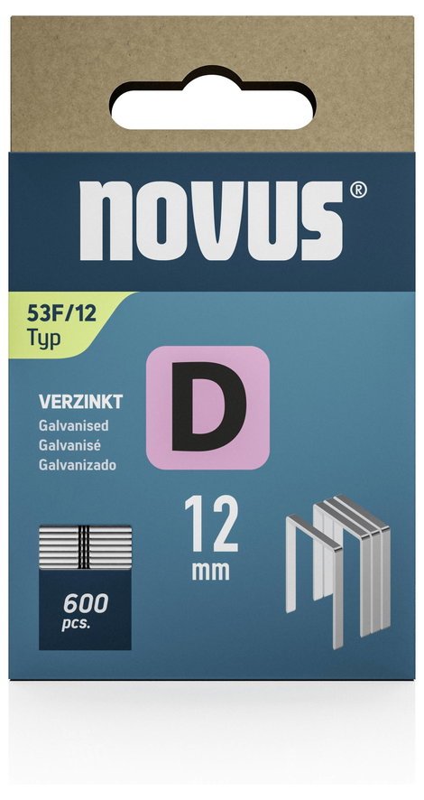 Laposhuzal tűzőkapocs - Typ 53 F 600 db Novus Tools 042-0791 Méret (H x Sz x Ma) 12 x 11.3 x 12 mm 2. kép