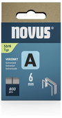 Finomhuzal tűzőkapcsok - Type 53 800 db Novus Tools 042-0776 Méret (H x Sz x Ma) 6 x 11.3 x 6 mm 2. bélyegkép