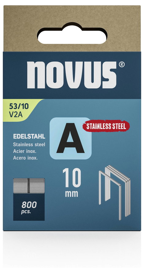 Finomhuzal tűzőkapcsok - Type 53 800 db Novus Tools 042-0779 Méret (H x Sz x Ma) 10 x 11.3 x 10 mm 2. kép