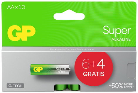 GP Batteries Super Ceruzaelem Alkáli mangán 1.5 V 10 db 3. kép