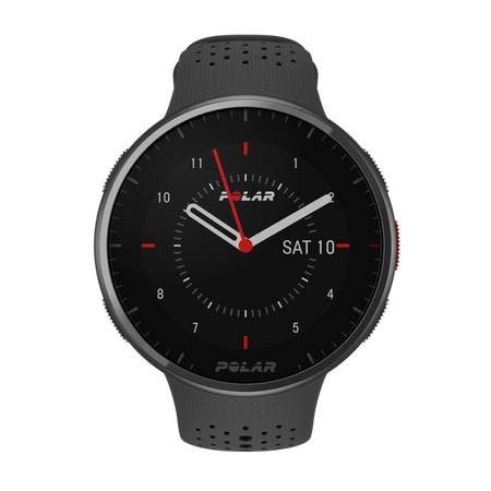 Polar Pacer Pro GPS-es futó óra 45 mm S/L Karbon, Szürke