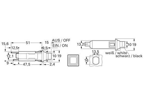 ETA Engineering Technology 1110-F112-P1M1-10A Védőkapcsoló 250 V/AC, 50 V/DC 10 A 1 db 2. kép