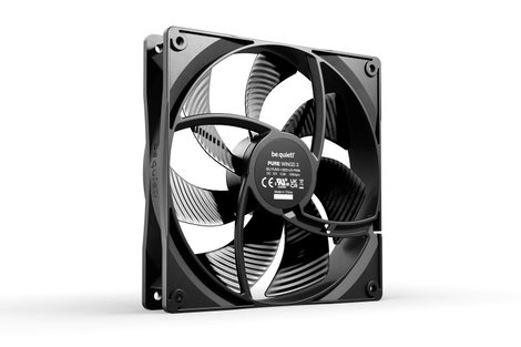 BeQuiet Pure Wings 3 Számítógépház ventilátor Fekete (Sz x Ma x Mé) 140 x 25 x 140 mm 2. kép