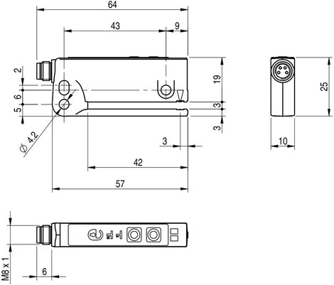 MD Micro Detectors Villás fénysorompó FC7I/0B-M304-0F FC7I/0B-M304-0F 12 - 24 V/DC 1 db 2. kép