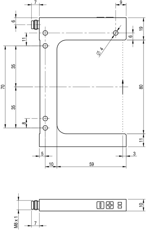 MD Micro Detectors Villás fénysorompó FC6I/0B-0806-1F FC6I/0B-0806-1F 12 - 24 V/DC 1 db 2. kép