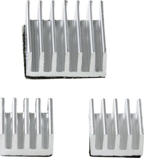 TRU COMPONENTS PCooler Hűtőborda készlet Alkalmas: Raspberry Pi, Banana Pi Ezüst 2. kép