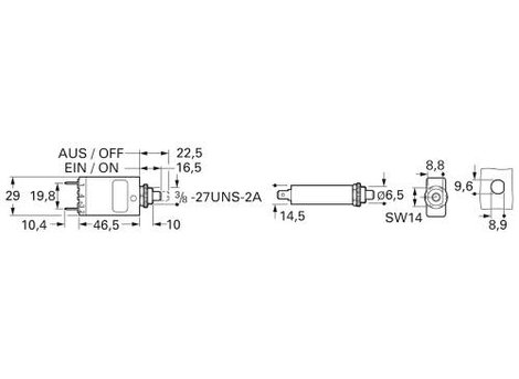 ETA Engineering Technology 2-5700-IG1-P10-2,5A Védőkapcsoló 250 V/AC, 28 V/DC 2.5 A 1 db 3. kép