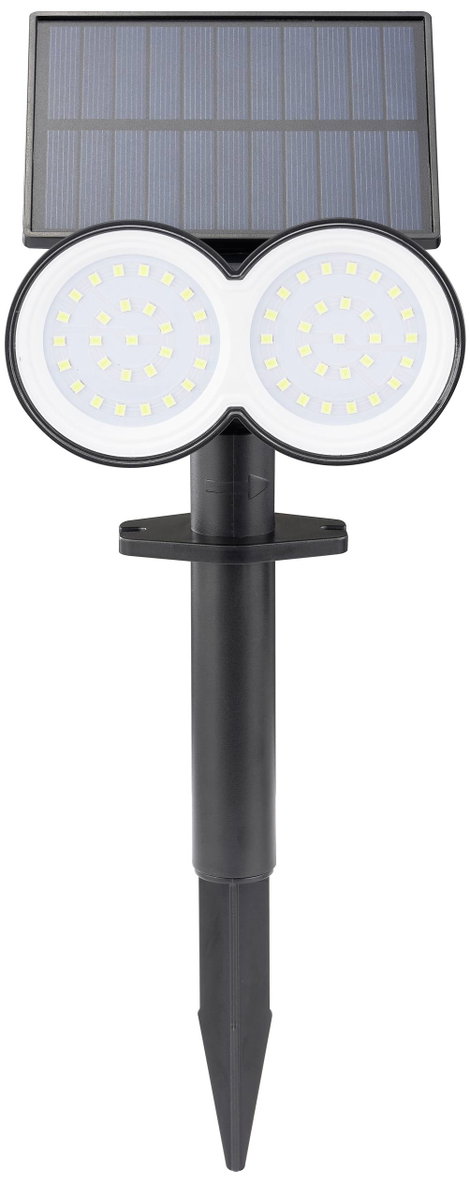 Napelemes fali/leszúrható spotlámpa, hidegfehér LED 0,9 W, fekete, Sygonix SY-5770784 2. kép