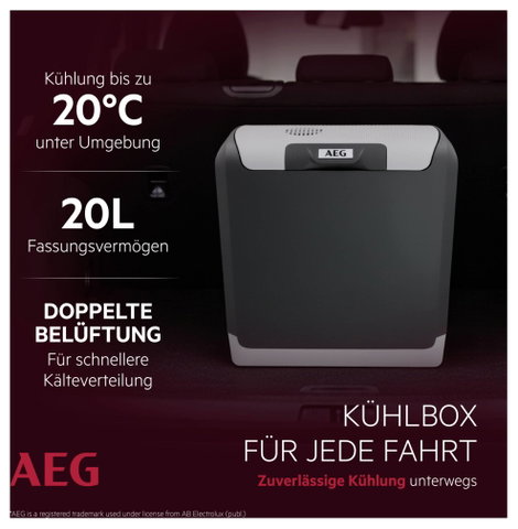 AEG KK20 Hűtőláda EEK: D (A - G) Termoelektromos Fekete, Szürke 10. kép