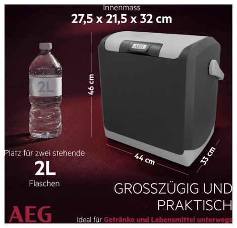 AEG KK20 Hűtőláda EEK: D (A - G) Termoelektromos Fekete, Szürke 11. kép
