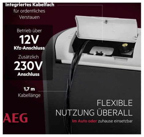AEG KK20 Hűtőláda EEK: D (A - G) Termoelektromos Fekete, Szürke 12. kép