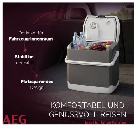AEG KK20 Hűtőláda EEK: D (A - G) Termoelektromos Fekete, Szürke 13. kép