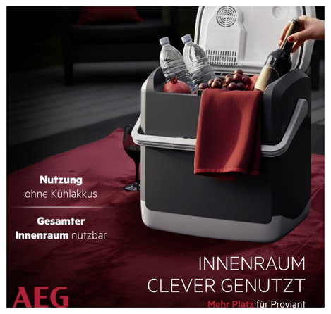 AEG KK20 Hűtőláda EEK: D (A - G) Termoelektromos Fekete, Szürke 14. kép