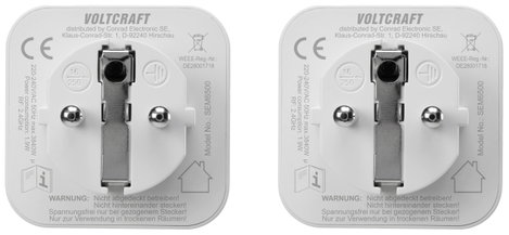 VOLTCRAFT SEM6500 Energiafogyasztás mérő Rádiójel vezérlésű dugaszoló aljzat, Adatexport, Adatgyűjtő 3. kép