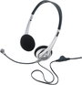 Renkforce Számítógép On Ear headset Vezetékes Stereo Fekete, Ezüst Hangerő szabályozás bélyegkép