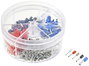 TRU COMPONENTS TC-11599328 Érvéghüvely készlet 0.5 mm², 2.5 mm² Teljesen szigetelt Fehér, Szürke, Pi bélyegkép