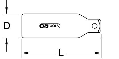 Szigetelt szűkítő adapter, 1/2&quot F x 3/8&quot M KS Tools 117.1285 2. kép