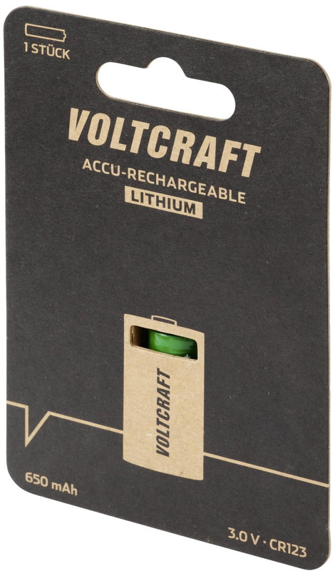 VOLTCRAFT Speciális akku CR 123 Lítium 3 V 650 mAh 2. kép