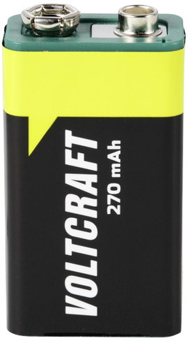 9 V-os akku VOLTCRAFT Endurance 6LR61 NiMH 8.4 V 270 mAh 1 db