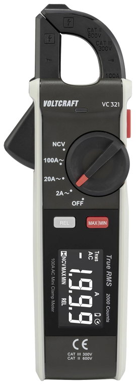 VOLTCRAFT VC-321 Lakatfogó CAT II 600 V, CAT III 300 V Kijelző (digitek): 2000
