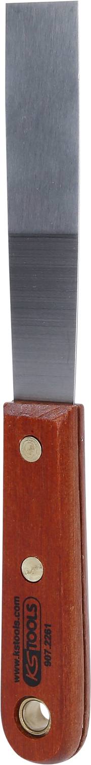 KS Tools 907.2261 Rozsdamentes acél spatula, 25mm, fa nyéllel
