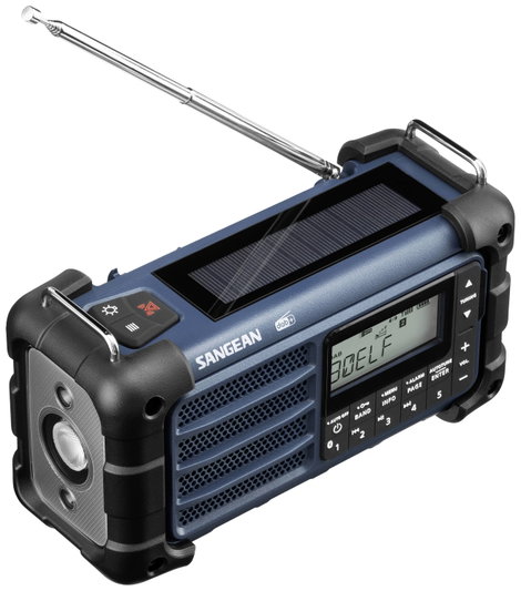 Sangean MMR-99 Kültéri rádió DAB+, DAB, URH Vészhelyzeti rádió, Bluetooth® Napelem, Fröccsenő víz el