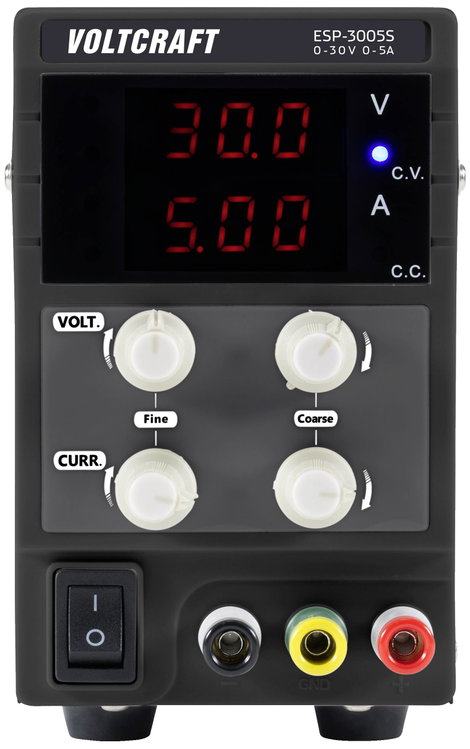 Szabályozható labortápegység 1x 0 - 30 V 0 - 5 A 150 W, VOLTCRAFT ESP-3005S 3. kép