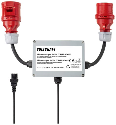 VOLTCRAFT VC GT 6001 32A Adapter dugó Mérőadapter 3 fázisú CEE 32 A 1 db 2. kép