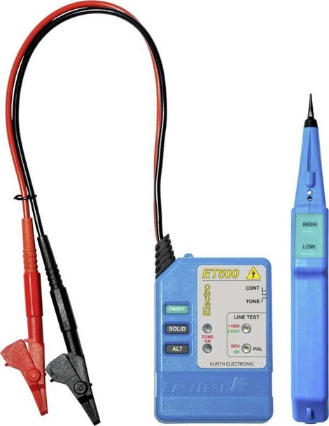 Kurth Electronic KE501 Vezetékkereső Folytonosság, Azonosító, Vezeték keresés, Megszakítás