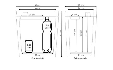 ZORN Z 26 LNE AC/DC Hűtőláda EEK: E (A - G) Termoelektromos 12 V, 230 V/AC Fehér/fekete 25 l -17 °C 4. kép