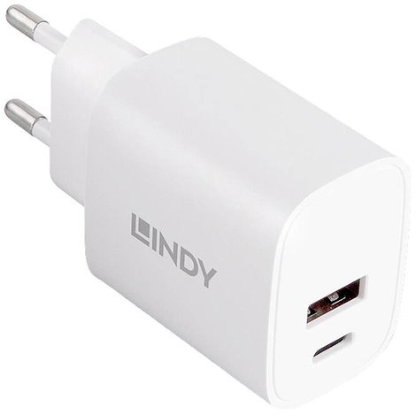 LINDY 20W USB Typ A & C Charger USB-s töltőkészülék 20 W Beltér Kimenetek száma: 2 x USB-A, USB-C® 3. kép