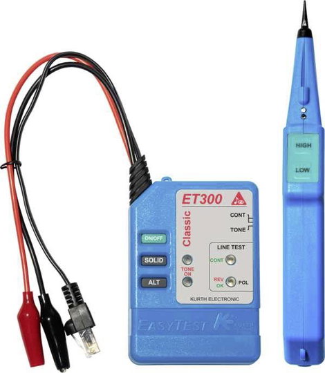 Kurth Electronic KE301 Vezetékkereső Folytonosság, Azonosító, Vezeték keresés, Megszakítás