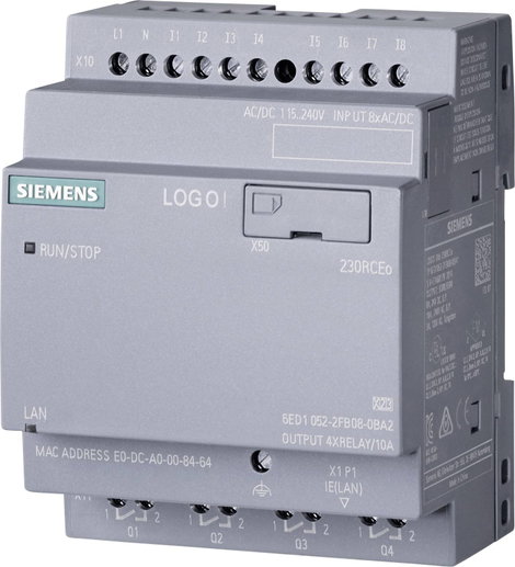 Siemens 6ED1052-2FB08-0BA2 SPS vezérlőegység 115 V/DC, 230 V/DC, 115 V/AC, 230 V/AC