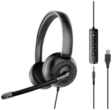SpeedLink METIS On Ear headset Vezetékes Stereo Fekete Headset, Hangerő szabályozás, Mikrofon némítá