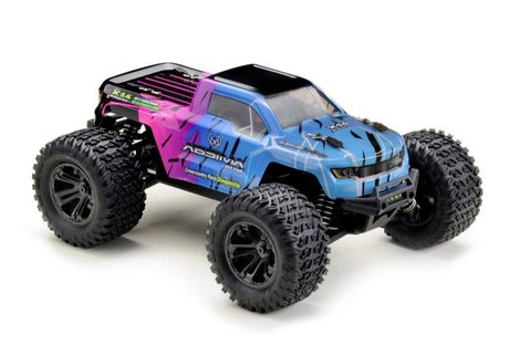 Absima MINI AMT Rózsaszín, Kék Brushed 1:16 RC modellautó Elektro Monstertruck 4WD RtR 2,4 GHz 3. kép