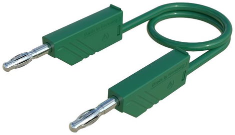 Mérőzsinór, mérővezeték 2db 4mm-es toldható banándugóval 1 mm² PVC, 1m zöld SKS Hirschmann CO MLN 10