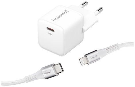 Intenso W30C GaN + C315L USB-s töltőkészülék Beltér Kimeneti áram (max.) 3 A Kimenetek száma: 1 x US