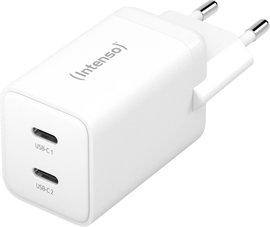 Intenso W40CC GaN USB-s töltőkészülék 40 W Beltér Kimeneti áram (max.) 3 A Kimenetek száma: 2 x USB-