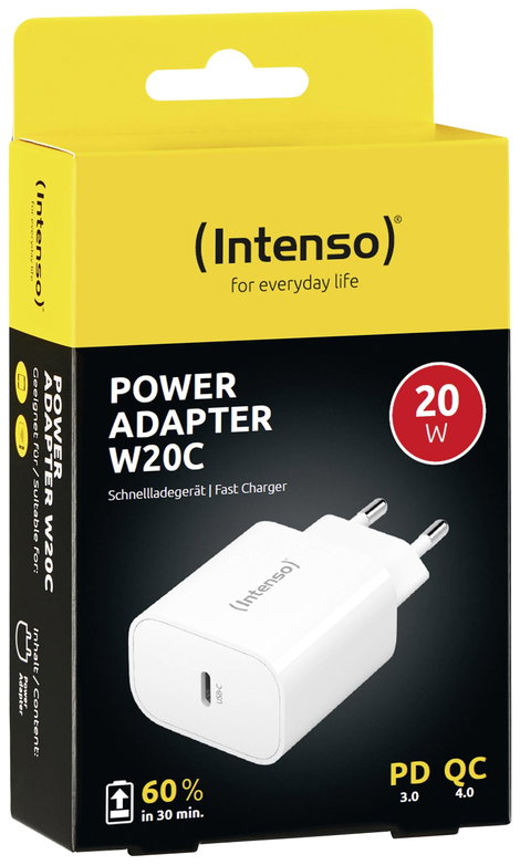 Intenso W20C USB-s töltőkészülék 20 W Beltér Kimeneti áram (max.) 3 A Kimenetek száma: 1 x USB-C® US 3. kép